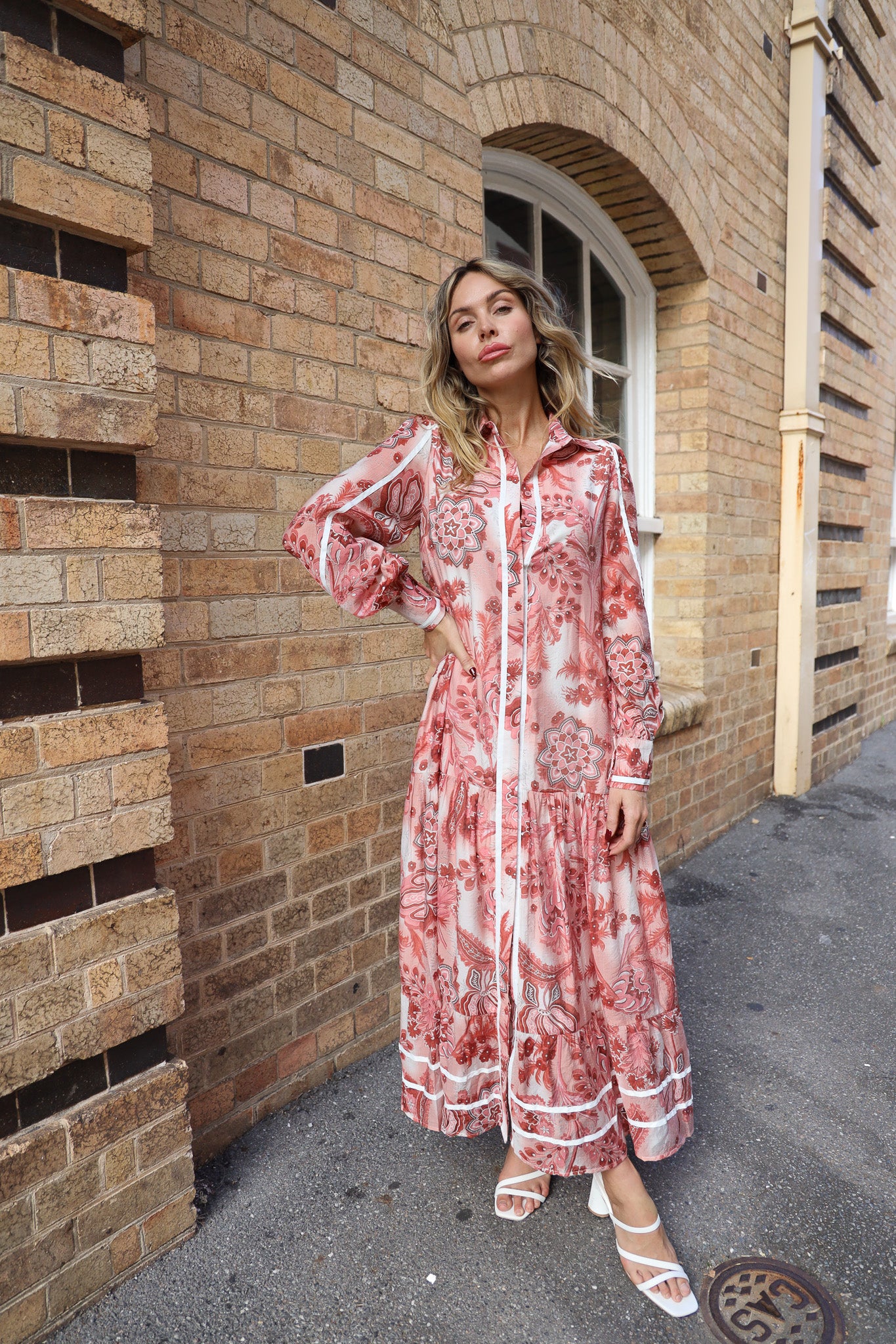 SANSHA MAXI DRESS - BERRY PRINT