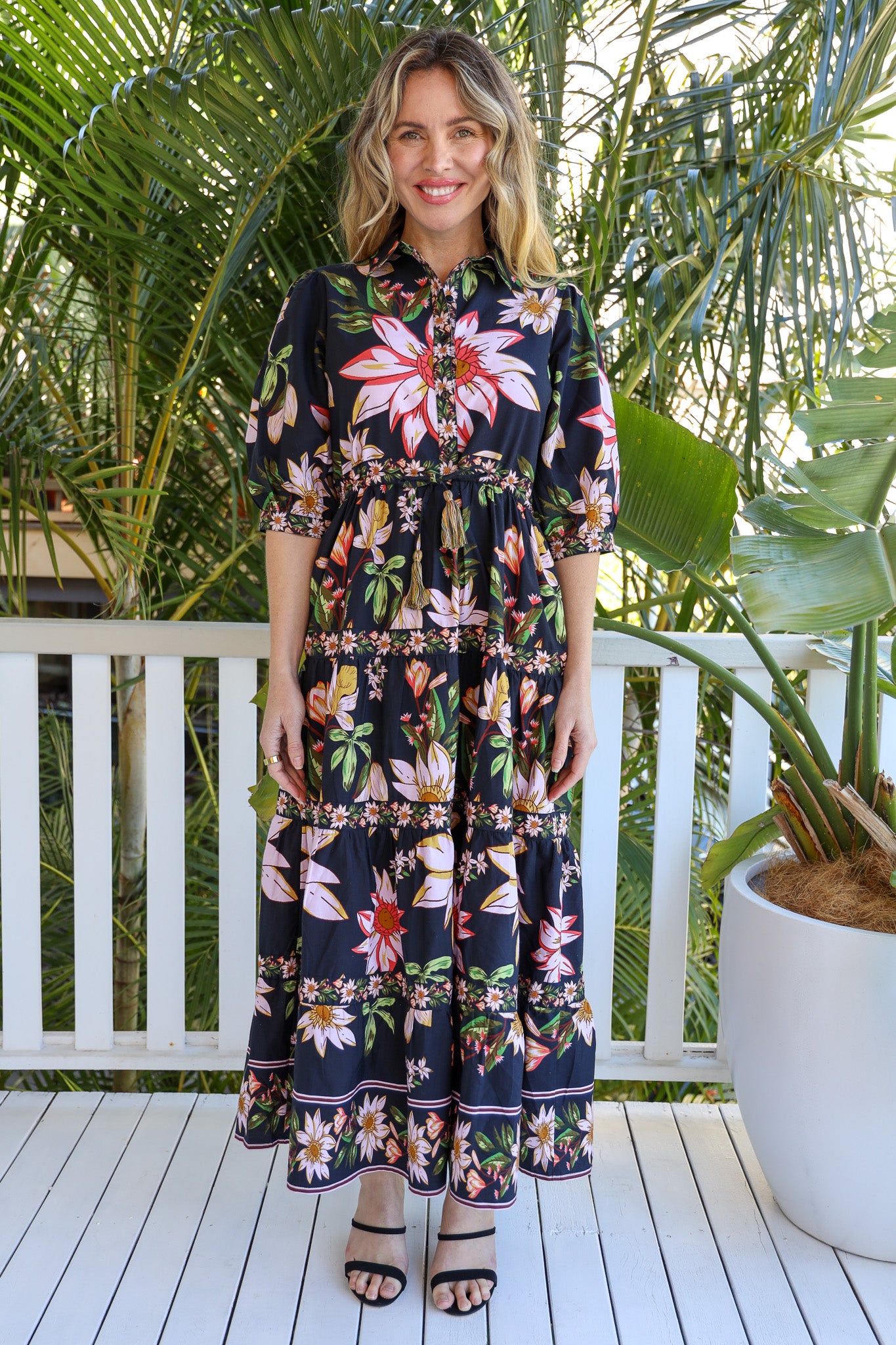 SANTORINI DRESS - WILDFLOWER PRINT