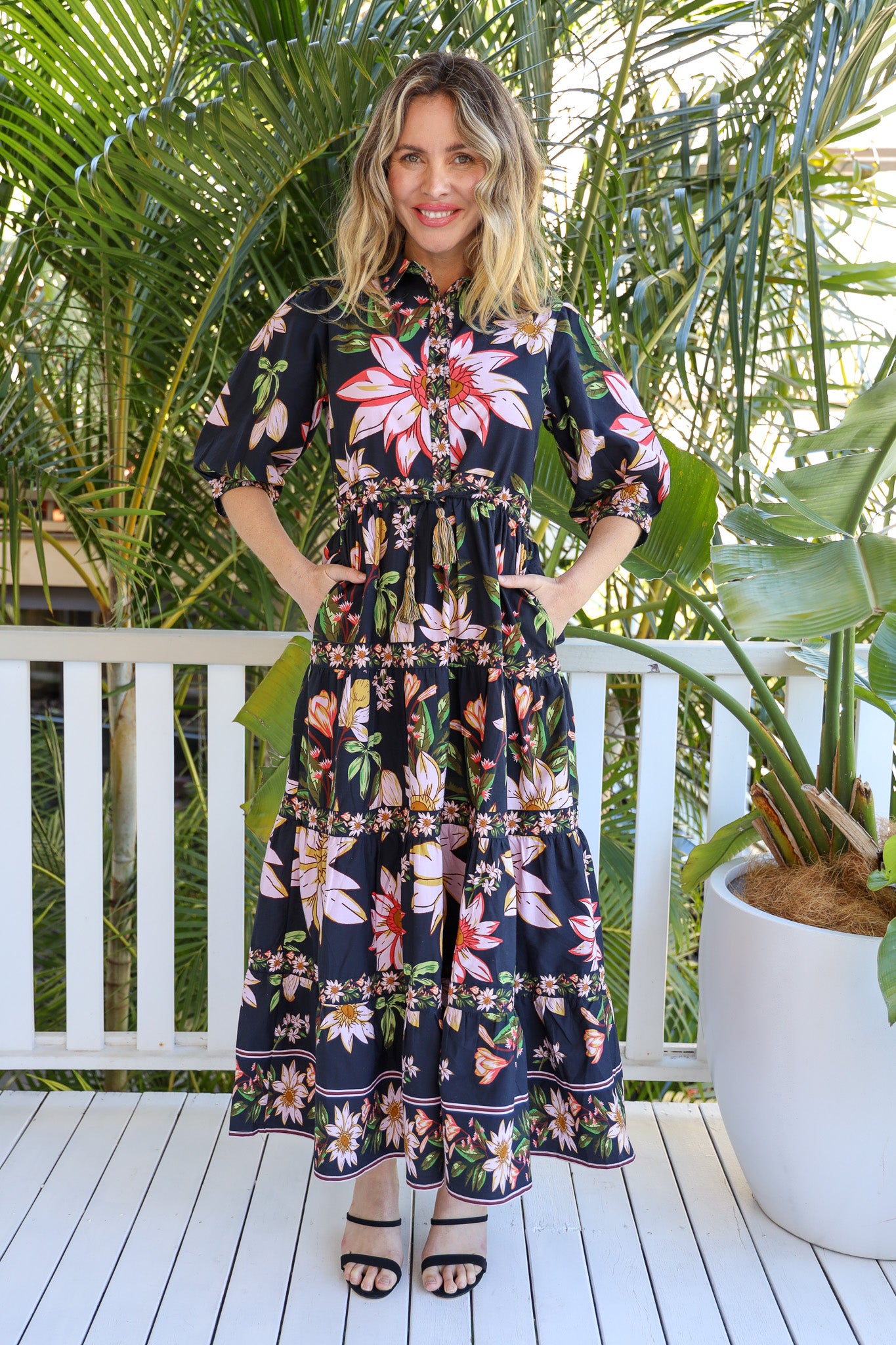 SANTORINI DRESS - WILDFLOWER PRINT