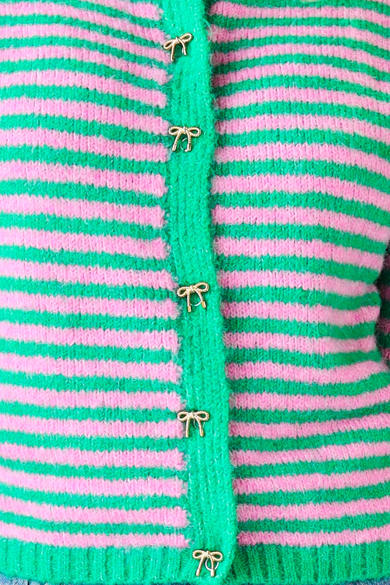 MOLLY MAE STRIPE KNIT CARDIGAN