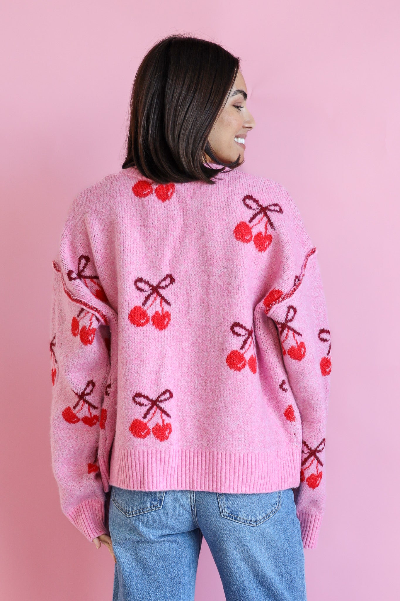 SWEET CHERRY KNIT SWEATER