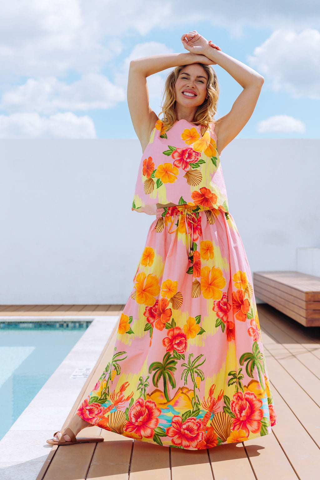 SAMMI SKIRT - ISLAND FLORAL