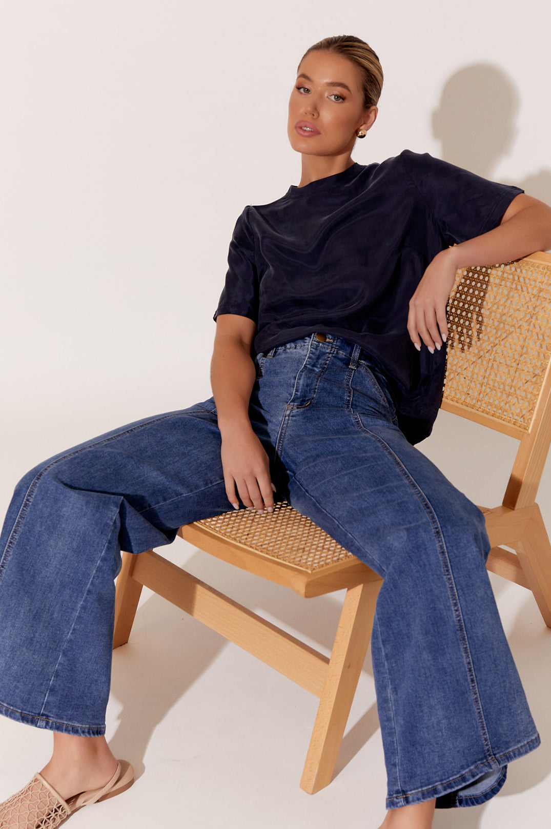 MY FAVOURITES WIDE LEG JEAN - MID WASH