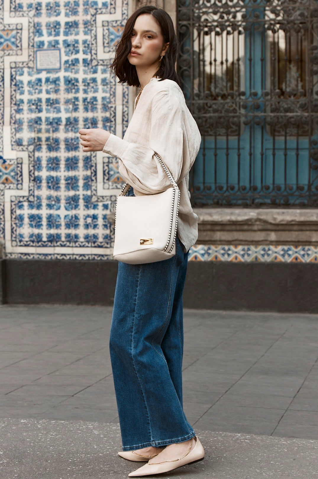 MY FAVOURITES WIDE LEG JEAN - MID WASH