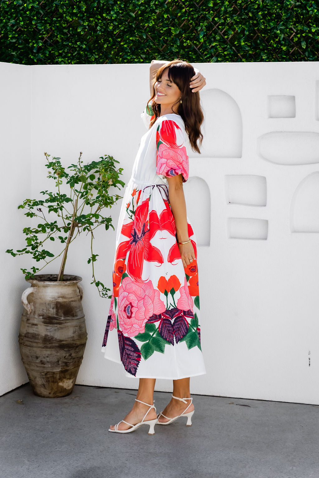 BLOSSOM VEIL COTTON MAXI DRESS