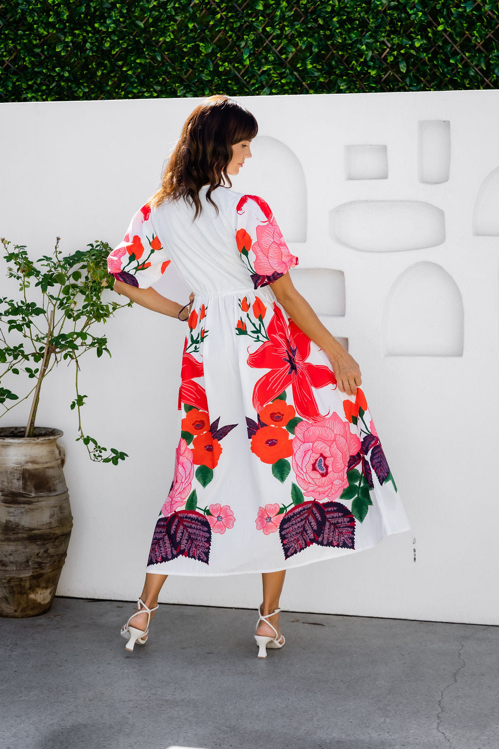 BLOSSOM VEIL COTTON MAXI DRESS