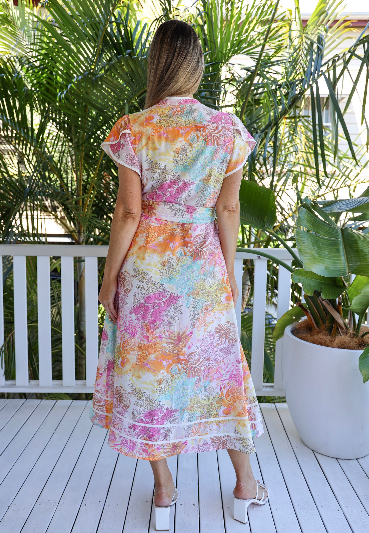 PERLA MIDI DRESS IN SHERBET