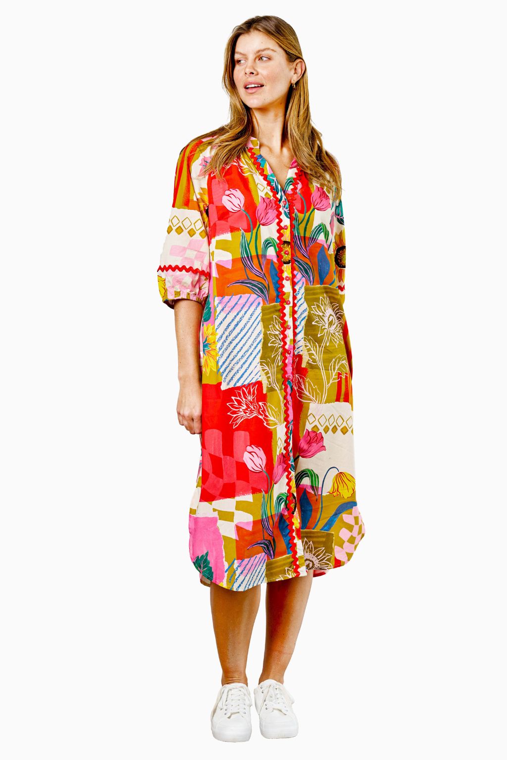 ELOISE SHIRT DRESS - TROPICANA PRINT