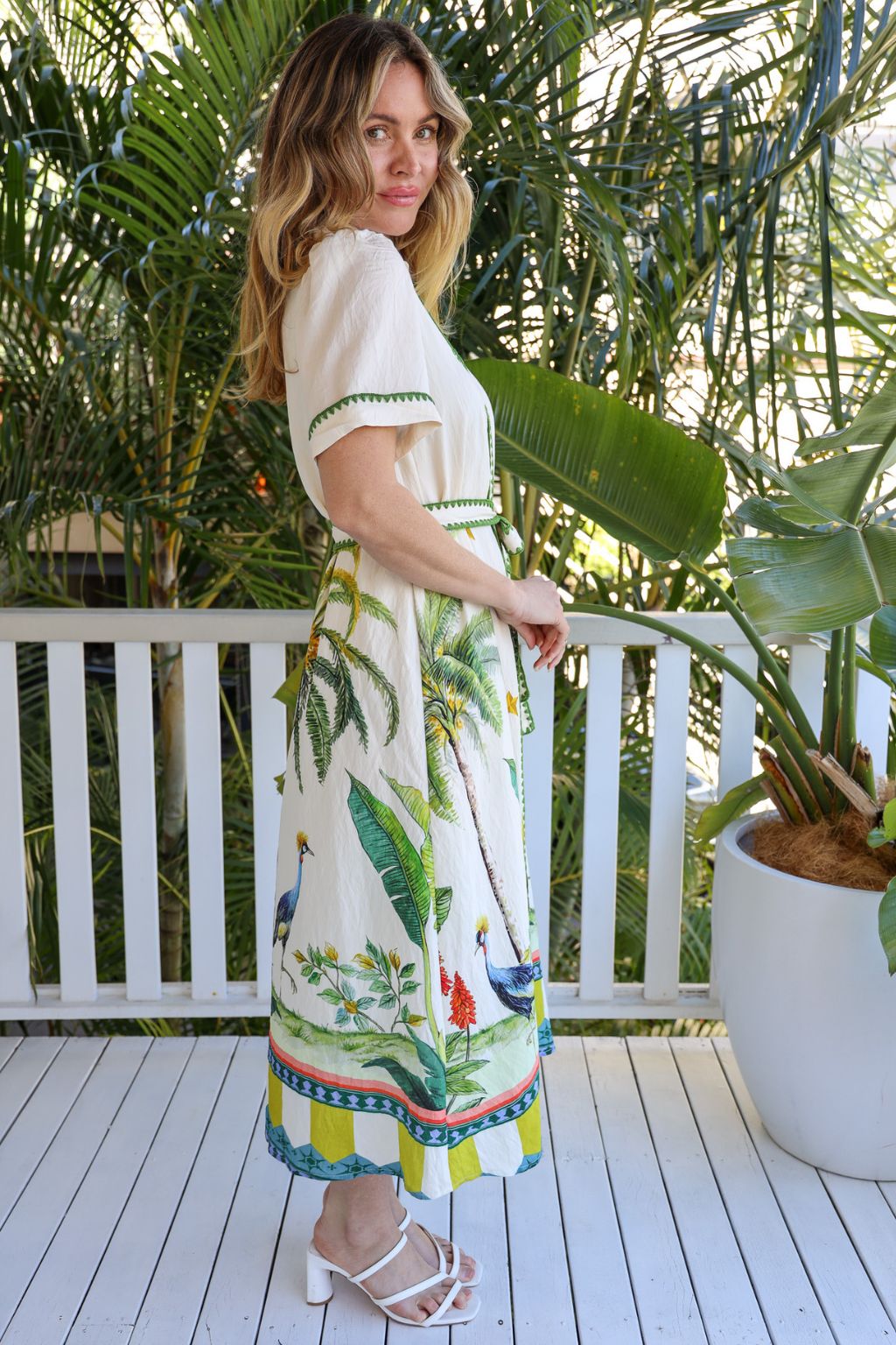 TROPICS MIDI SHIRT DRESS