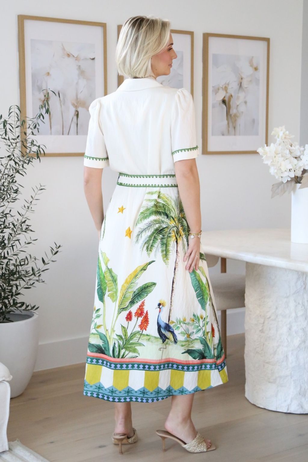 TROPICS MIDI SHIRT DRESS