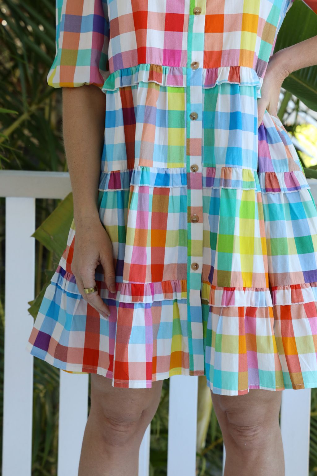 LOVERS DRESS - BRIGHT CHECKS