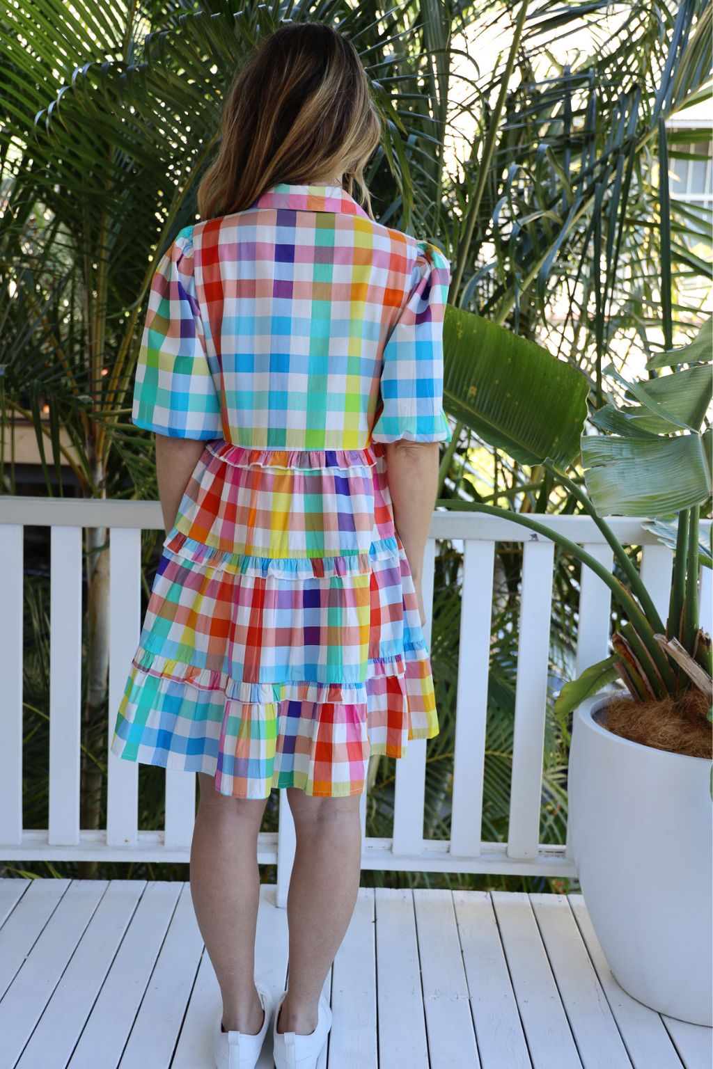 LOVERS DRESS - BRIGHT CHECKS