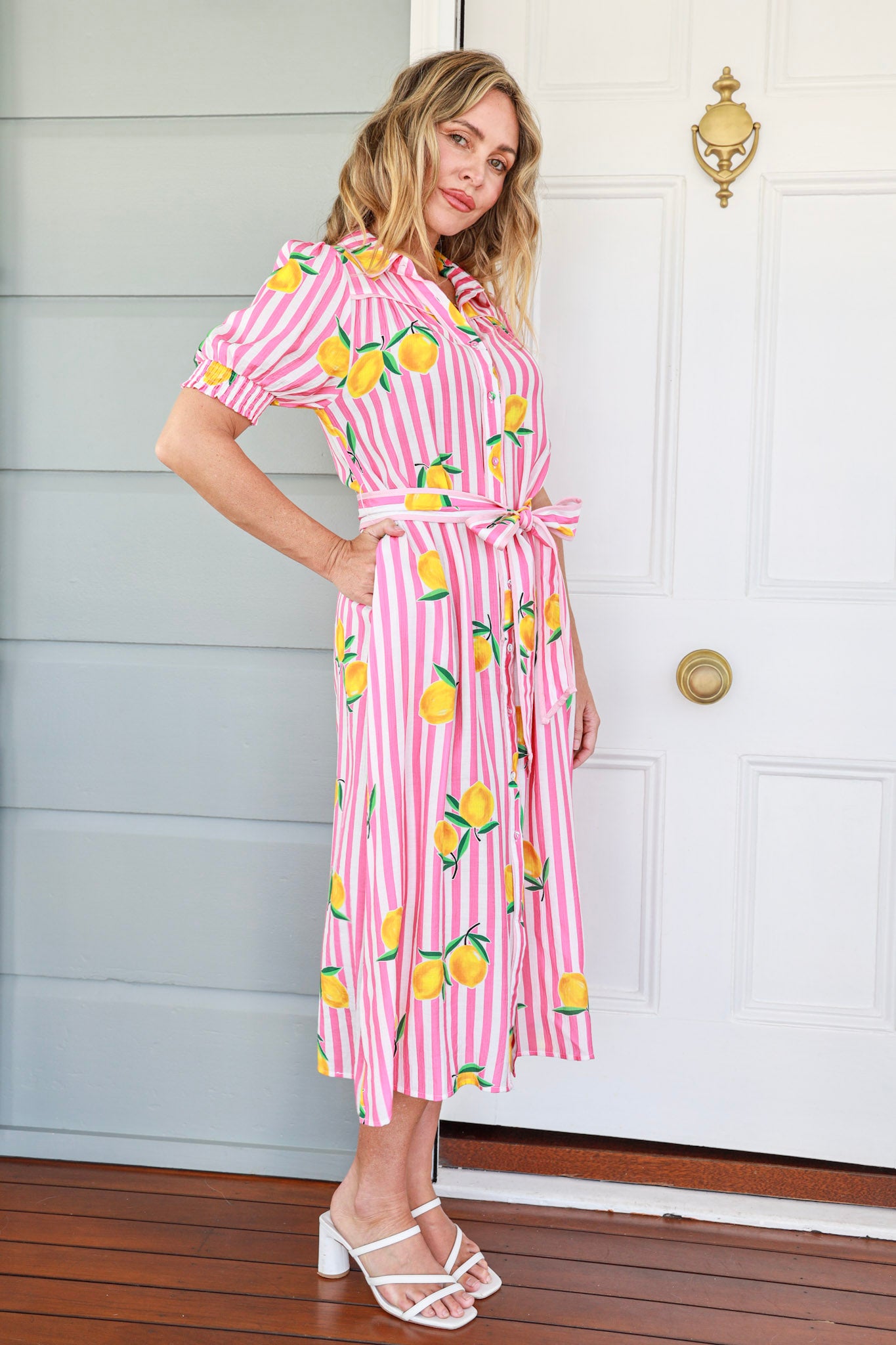 SWEETIE DRESS IN PINK STRIPE