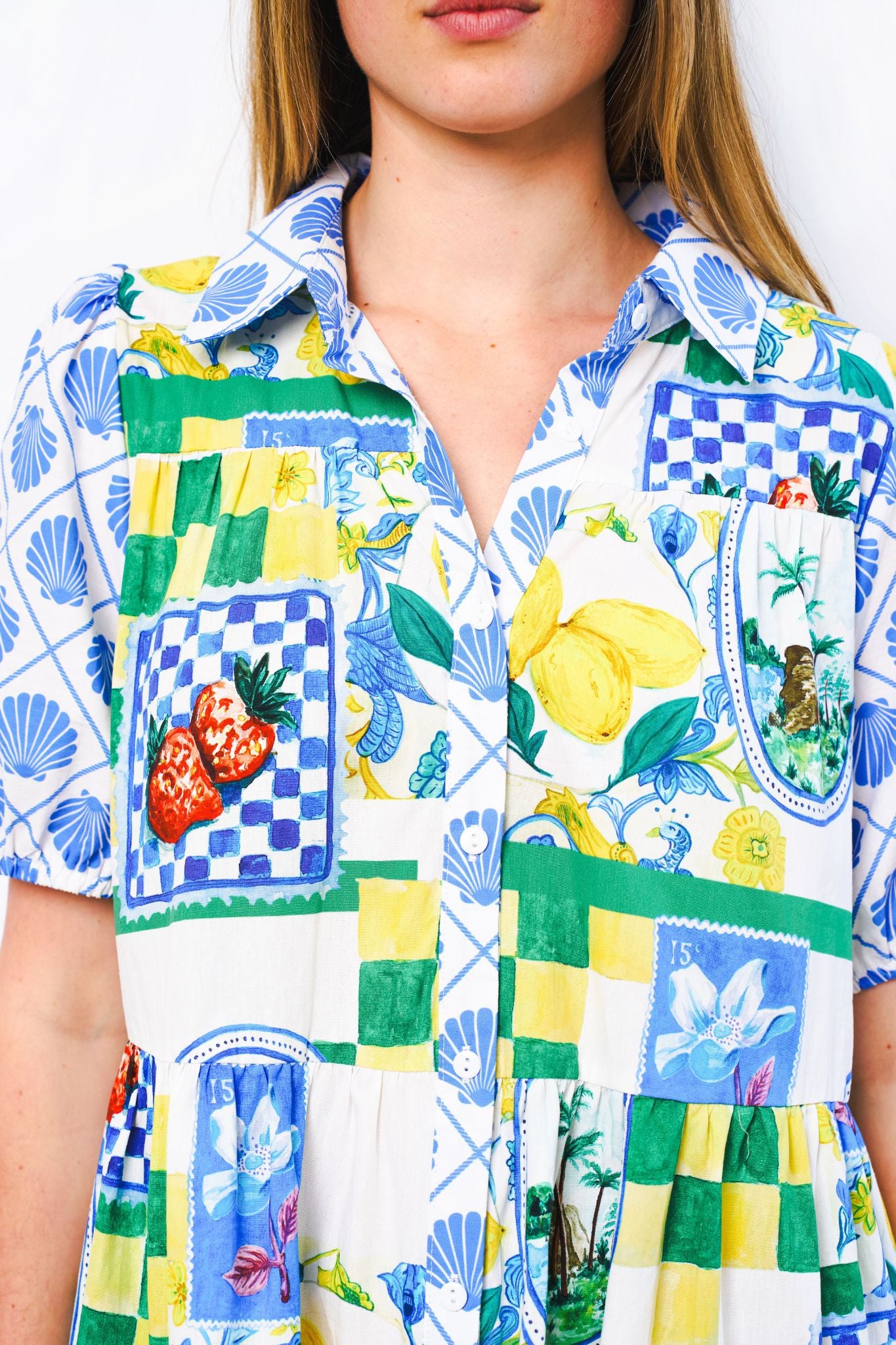 LEMON GROVE SHIRT DRESS - LEMON PRINT