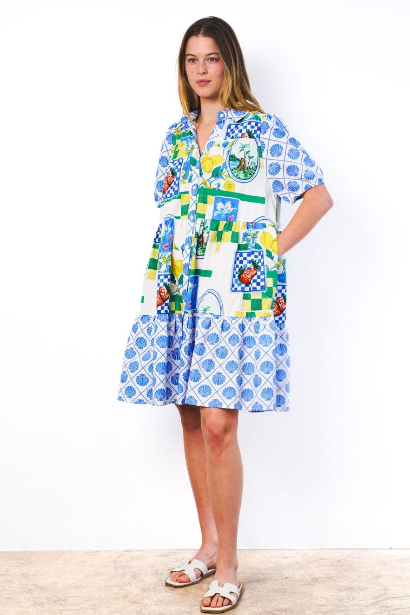 LEMON GROVE SHIRT DRESS - LEMON PRINT
