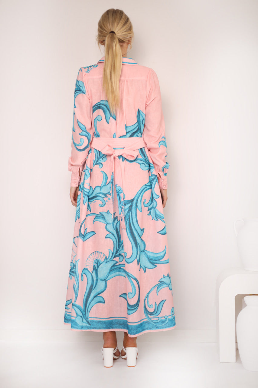 AMALFI SHIRT DRESS - PINK