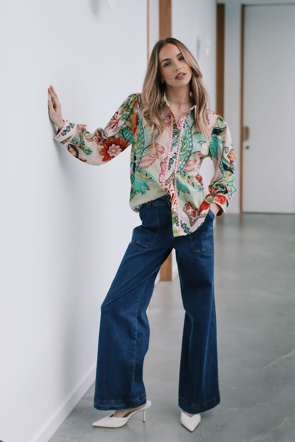 JARDIN COTTON FLORAL SHIRT - FLORA PRINT