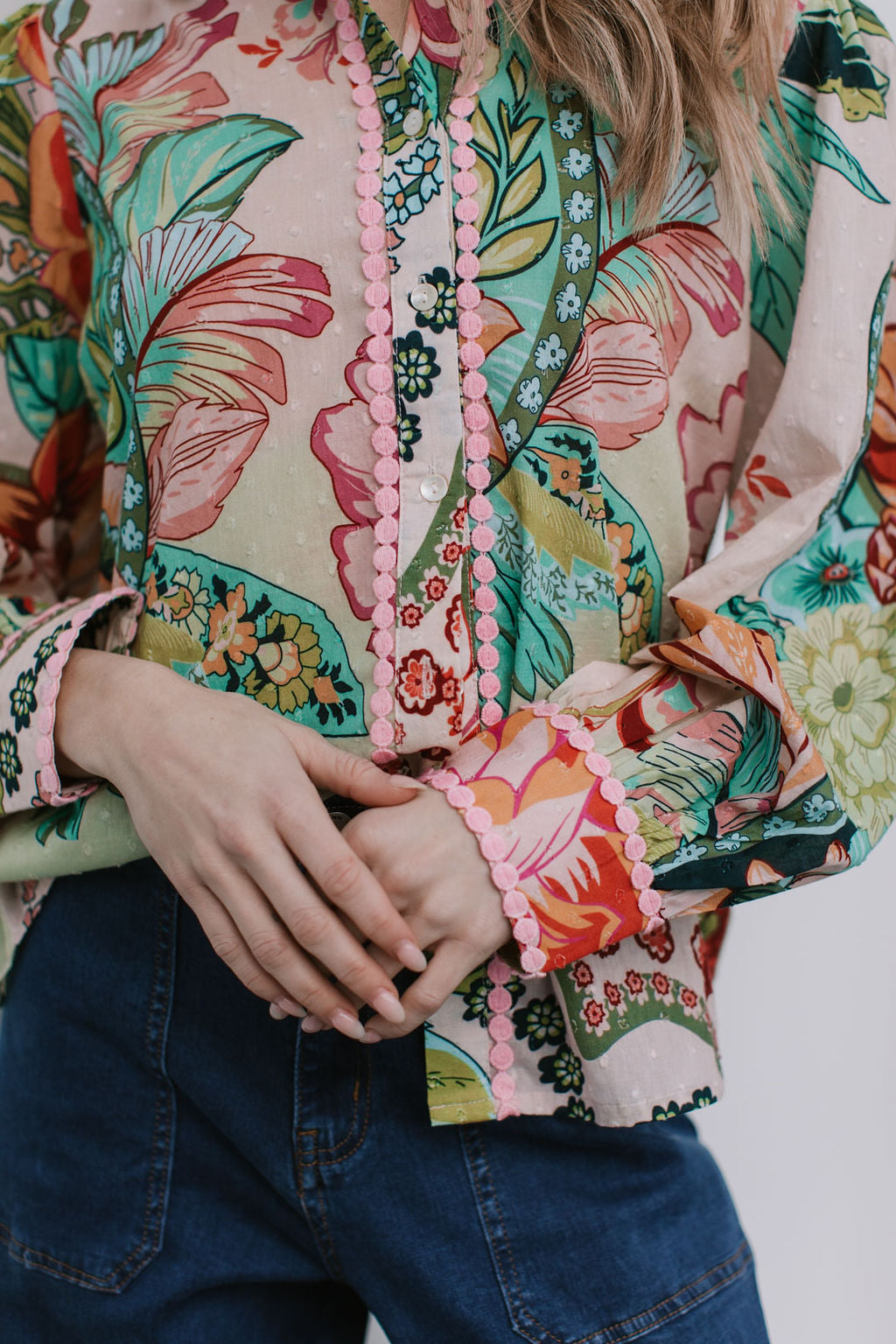 JARDIN COTTON FLORAL SHIRT - FLORA PRINT
