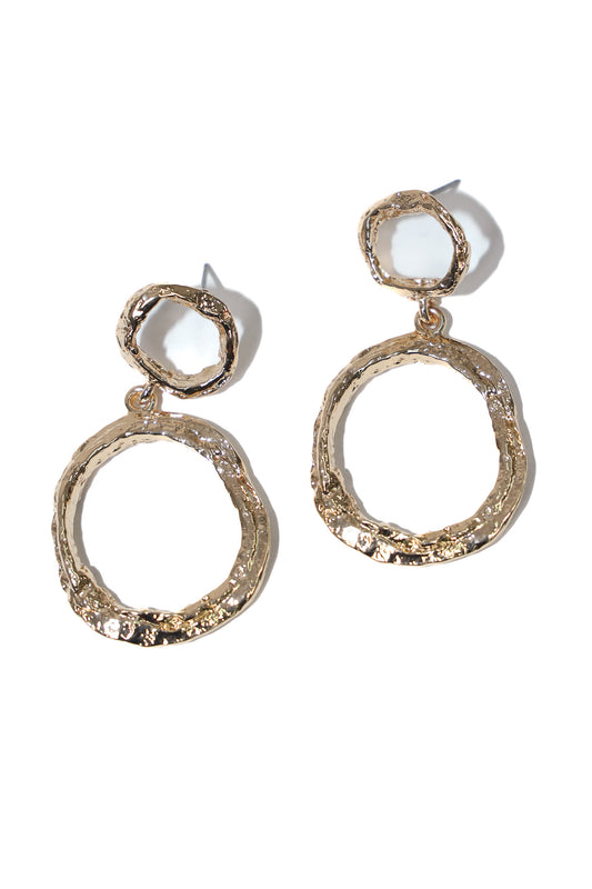 MOLTEN CIRCLE DROP EARRINGS