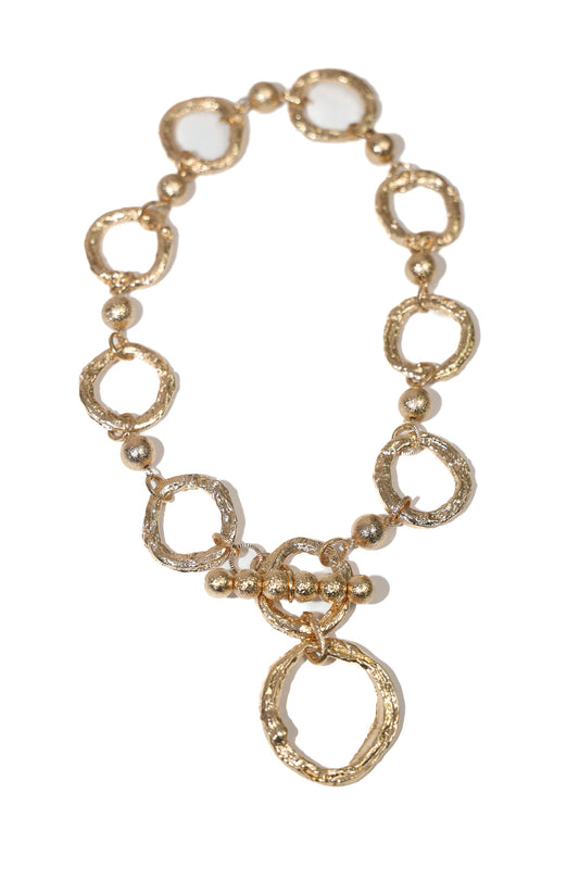 MOLTEN METAL CIRCLE EVENT NECKLACE