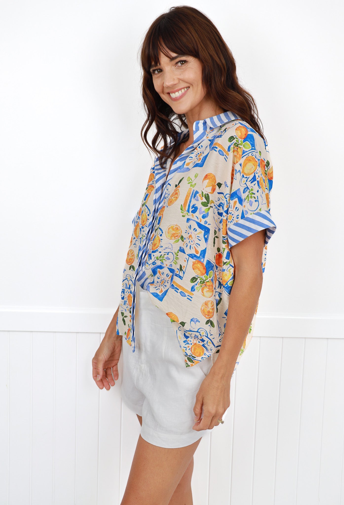 CAYMAN SHIRT IN TROPICAL MULTI PRINT