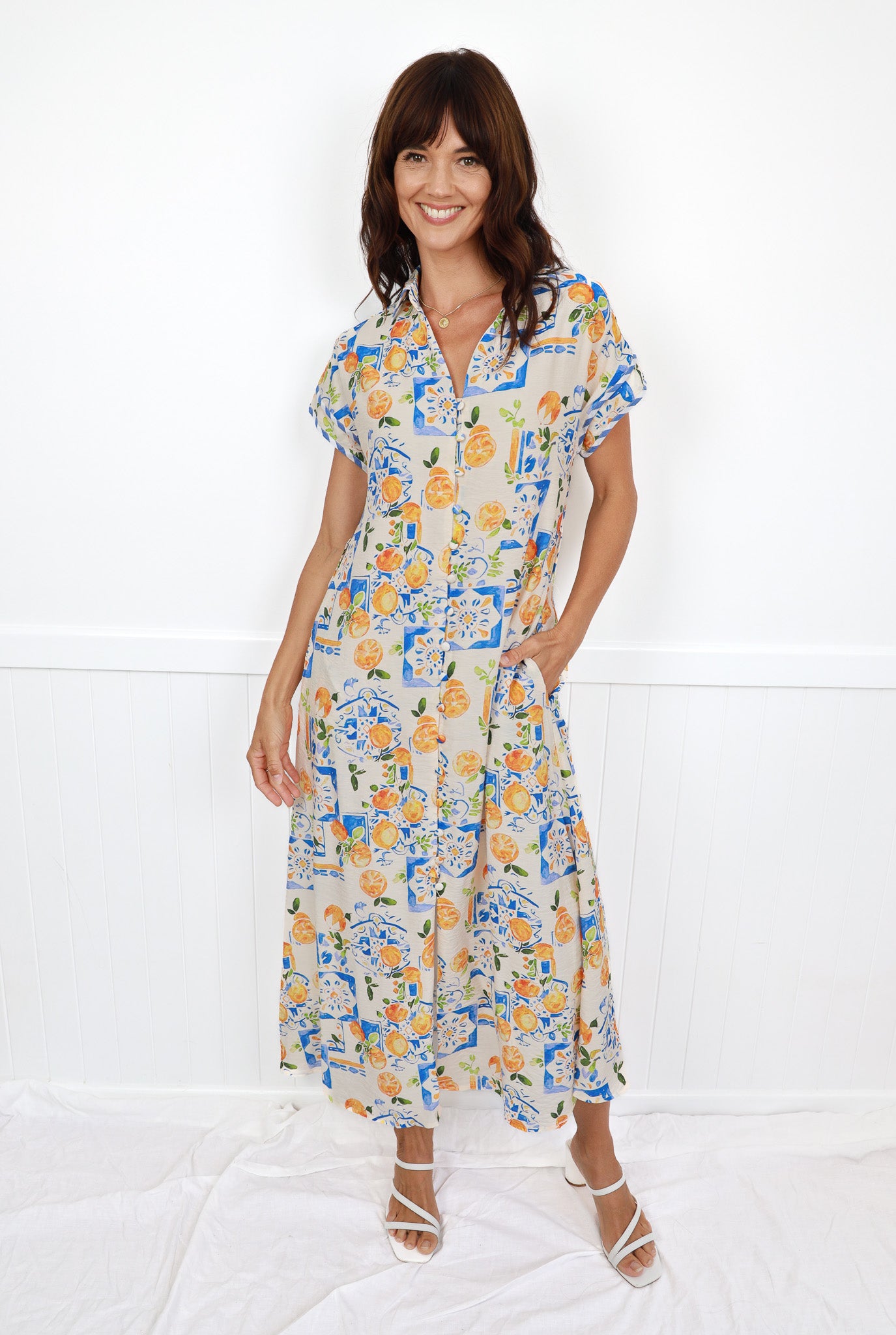 CAYMAN MAXI DRESS IN TROPICAL MULTI PRINT