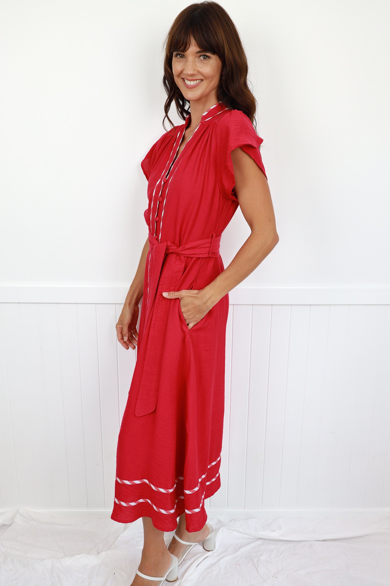 PALM SPRINGS DRESS - HOT PINK