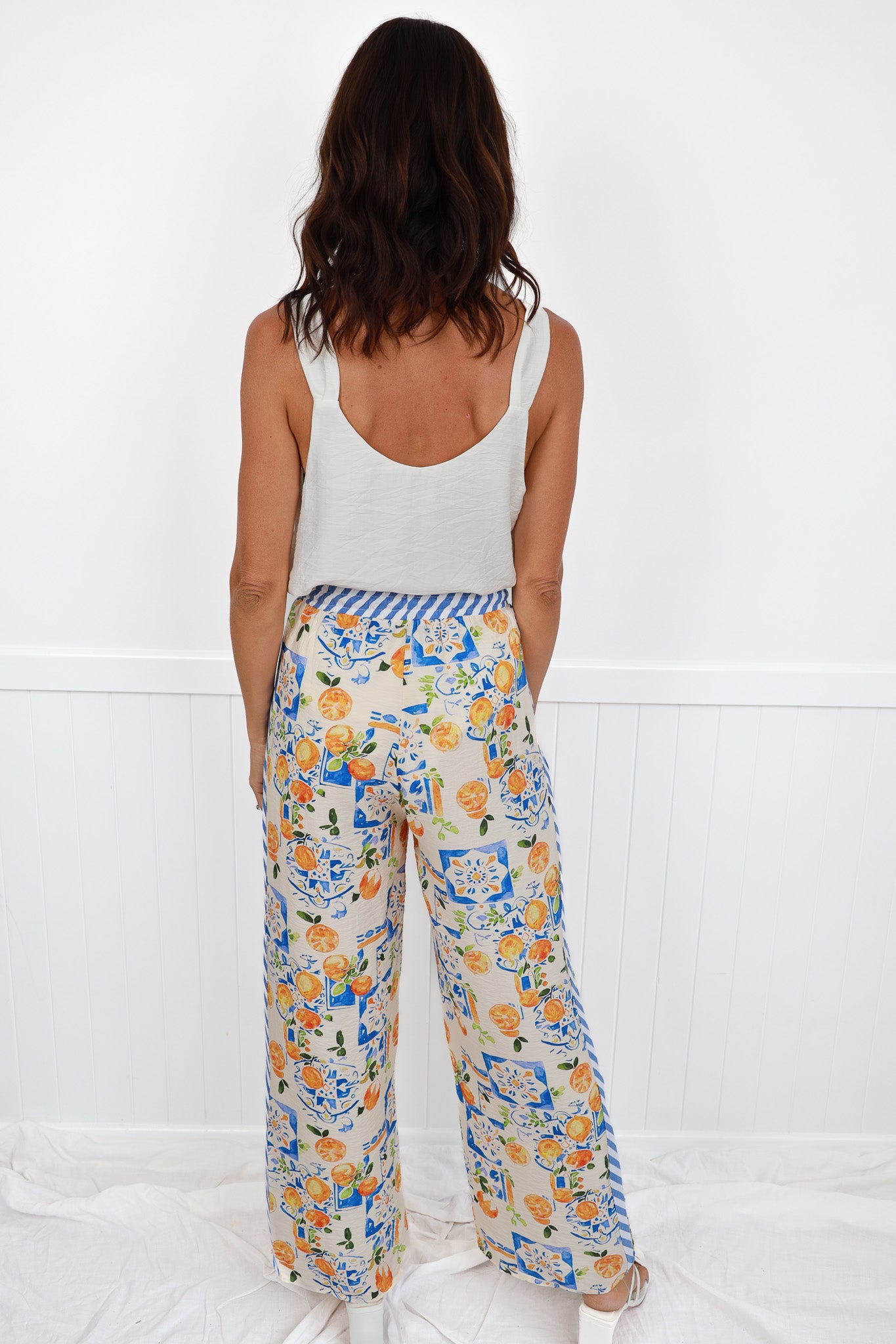 CAYMAN WIDE LEG PANT IN TROPICAL PRINT