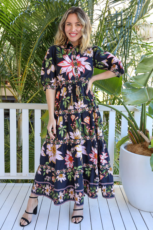 SANTORINI DRESS - WILDFLOWER PRINT
