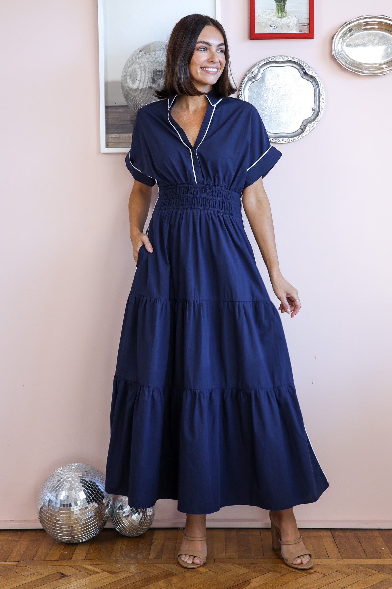 DANICA MAXI DRESS IN NAVY