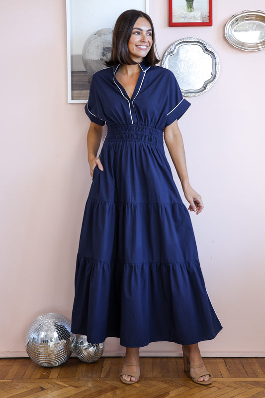 DANICA MAXI DRESS IN NAVY