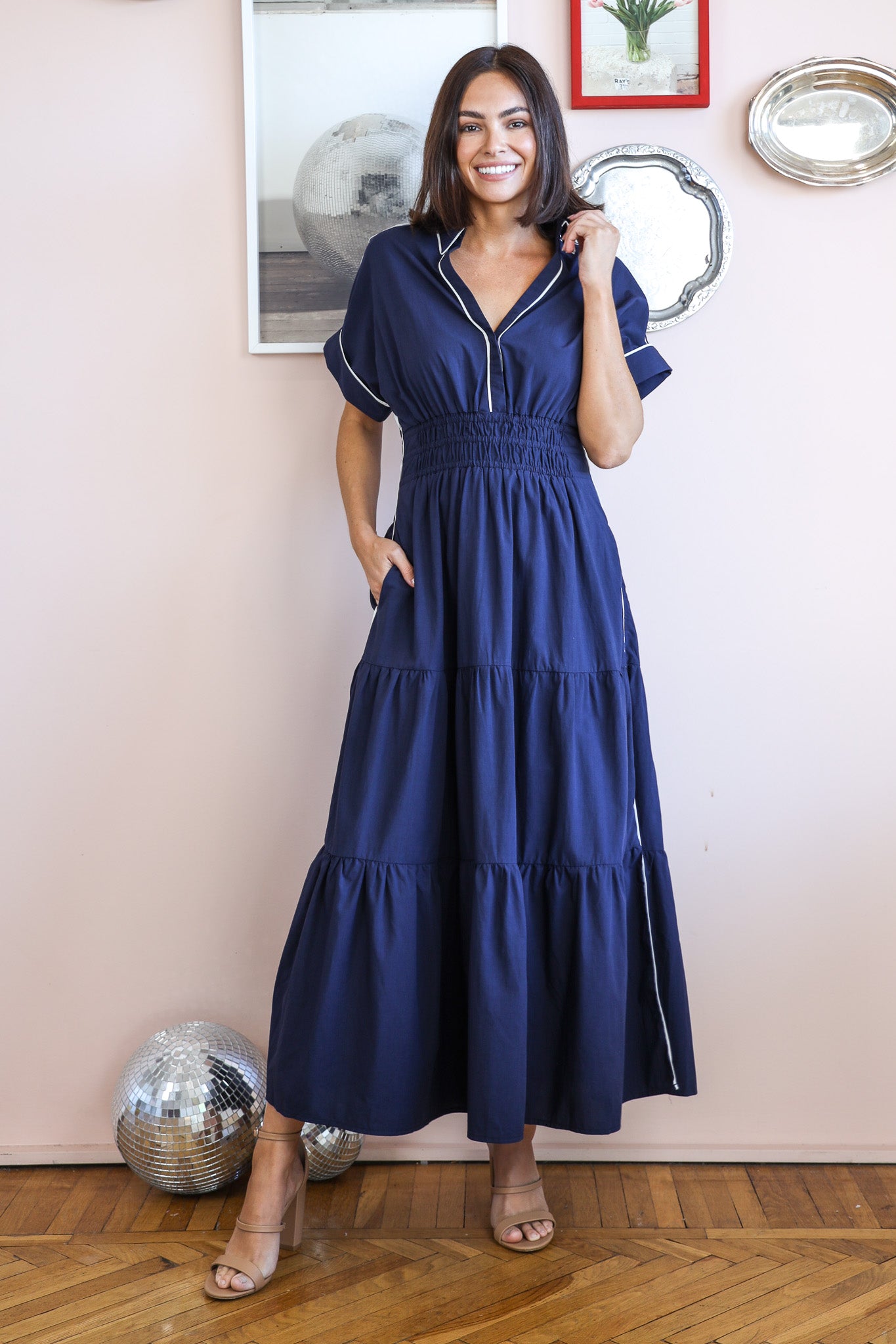 DANICA MAXI DRESS IN NAVY