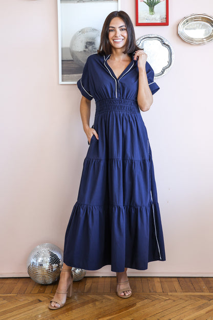 DANICA MAXI DRESS IN NAVY