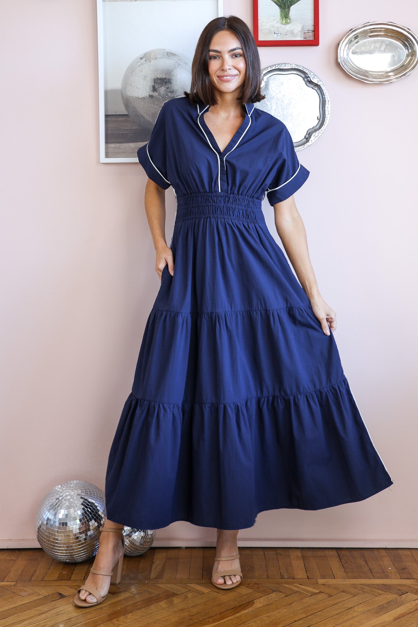 DANICA MAXI DRESS IN NAVY