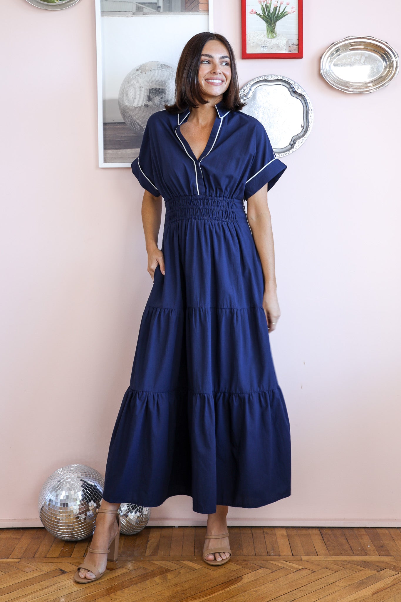DANICA MAXI DRESS IN NAVY