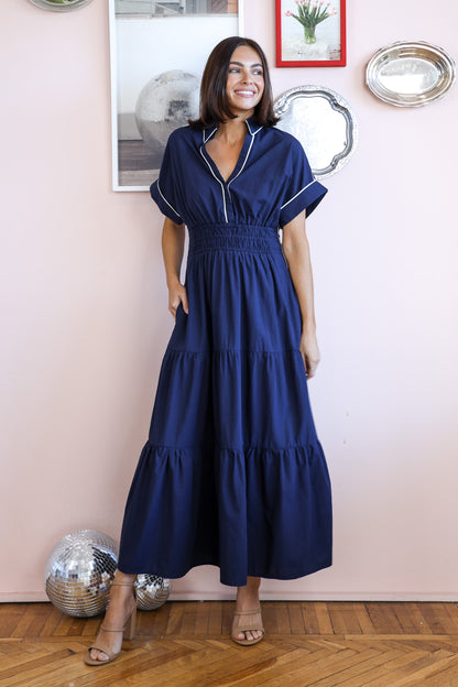 DANICA MAXI DRESS IN NAVY