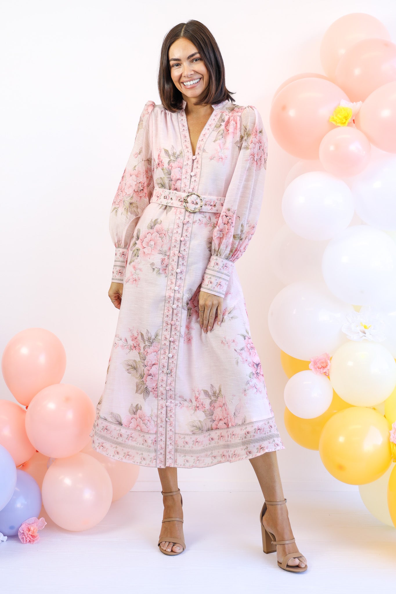 Prosecco Maxi Shirt Dress in Pink