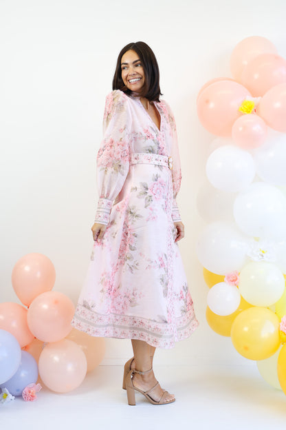 Prosecco Maxi Shirt Dress in Pink