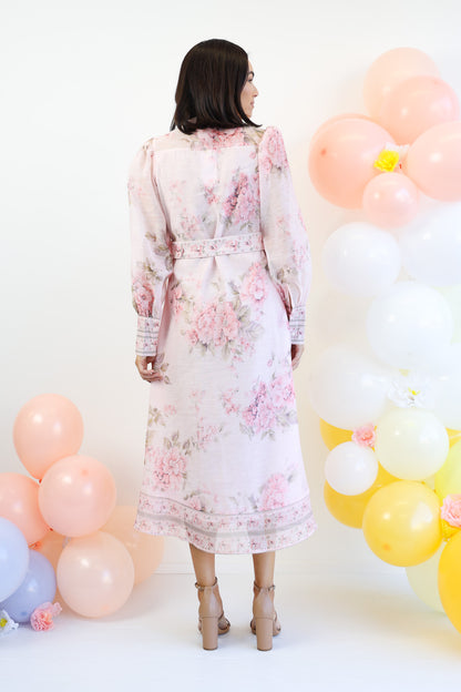 Prosecco Maxi Shirt Dress in Pink