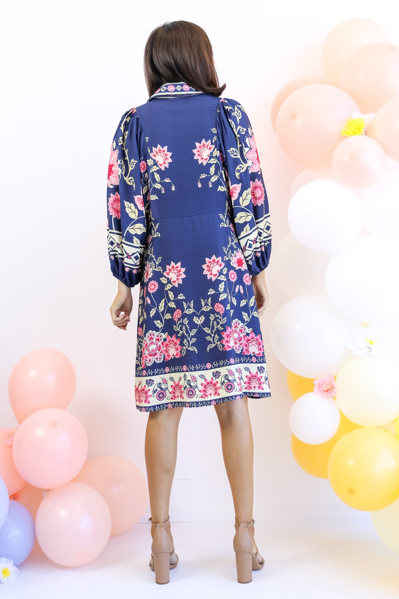 Hello Pretty Dress in Navy Floral