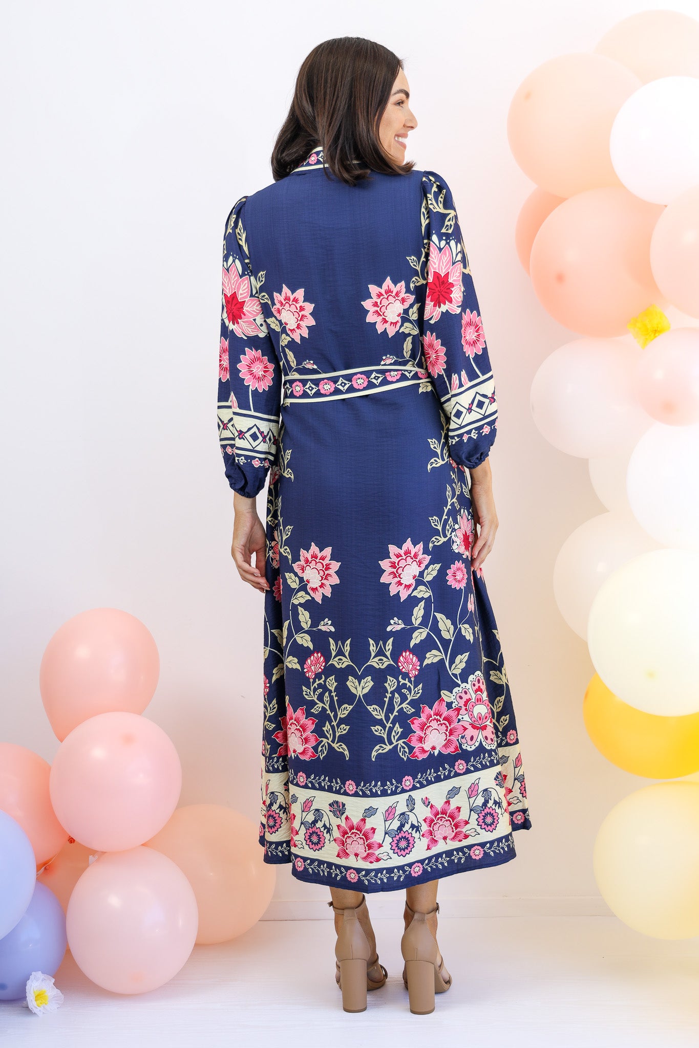Hello Pretty Maxi Dress in Navy Floral