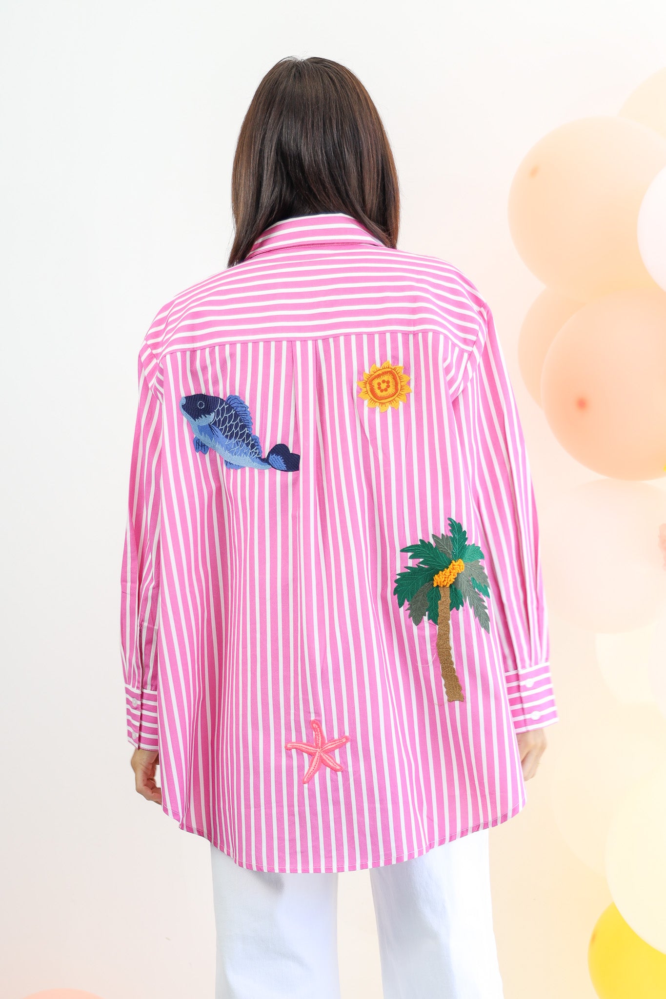 Maldives Cotton Shirt in Pink