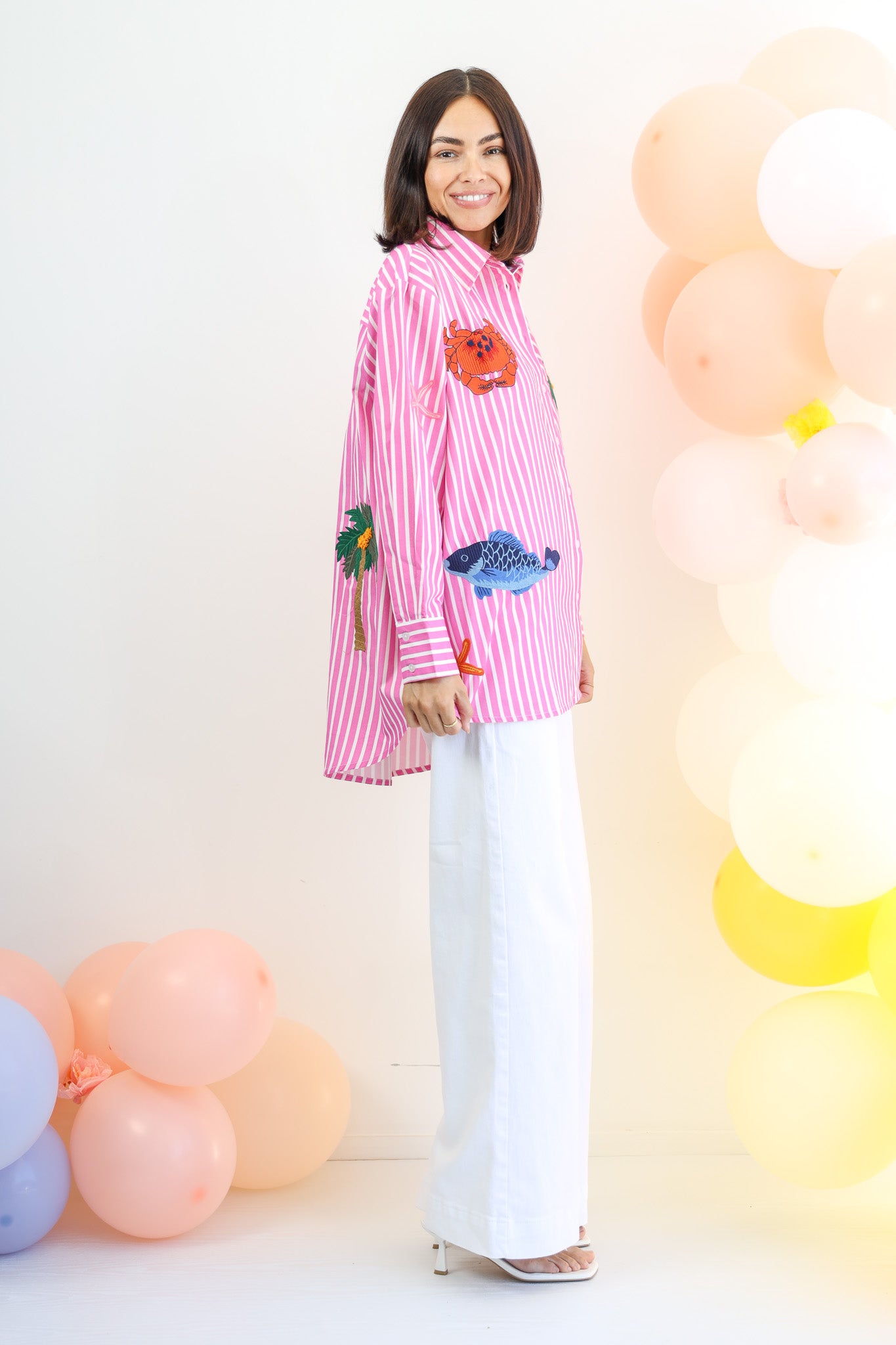 Maldives Cotton Shirt in Pink