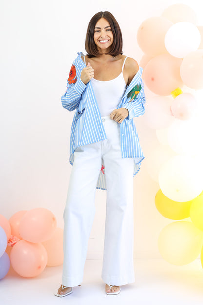 Runway Stretch Flare Jean in White