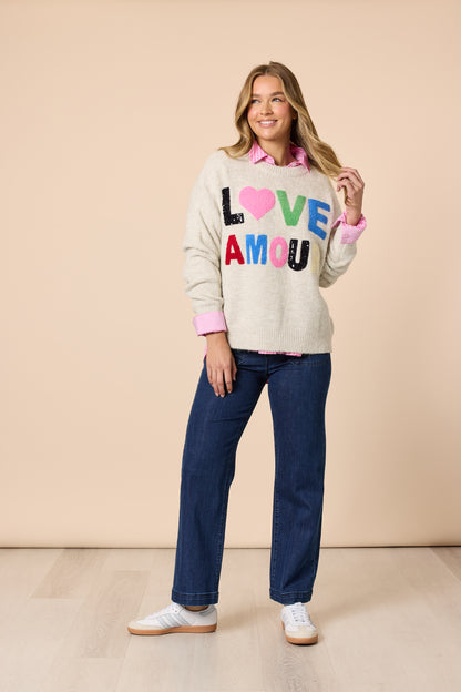 LOVE AMOUR KNIT IN NATURAL