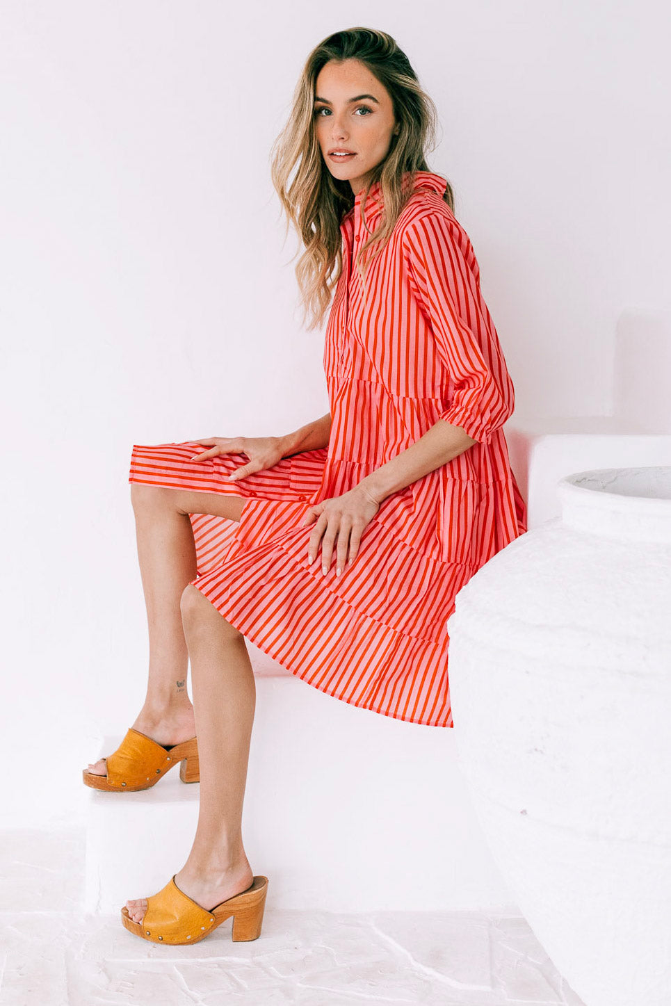 SUNSET DRESS IN CANDY STRIPE
