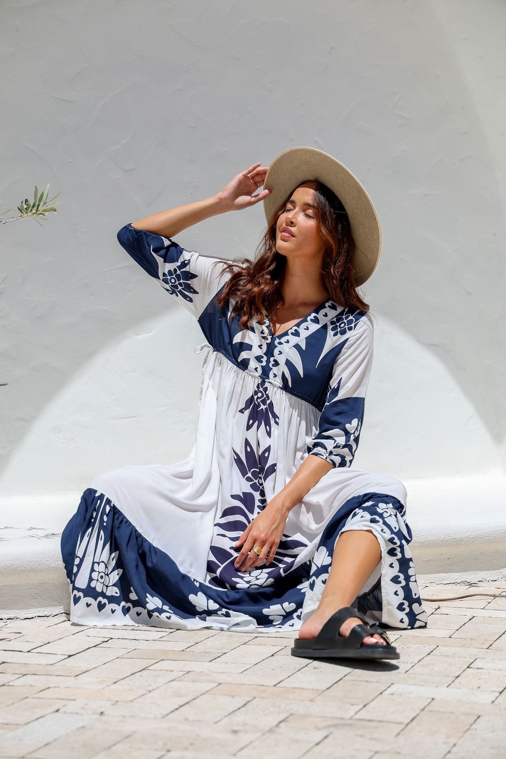 BAHAMAS MIDI DRESS - NAVY