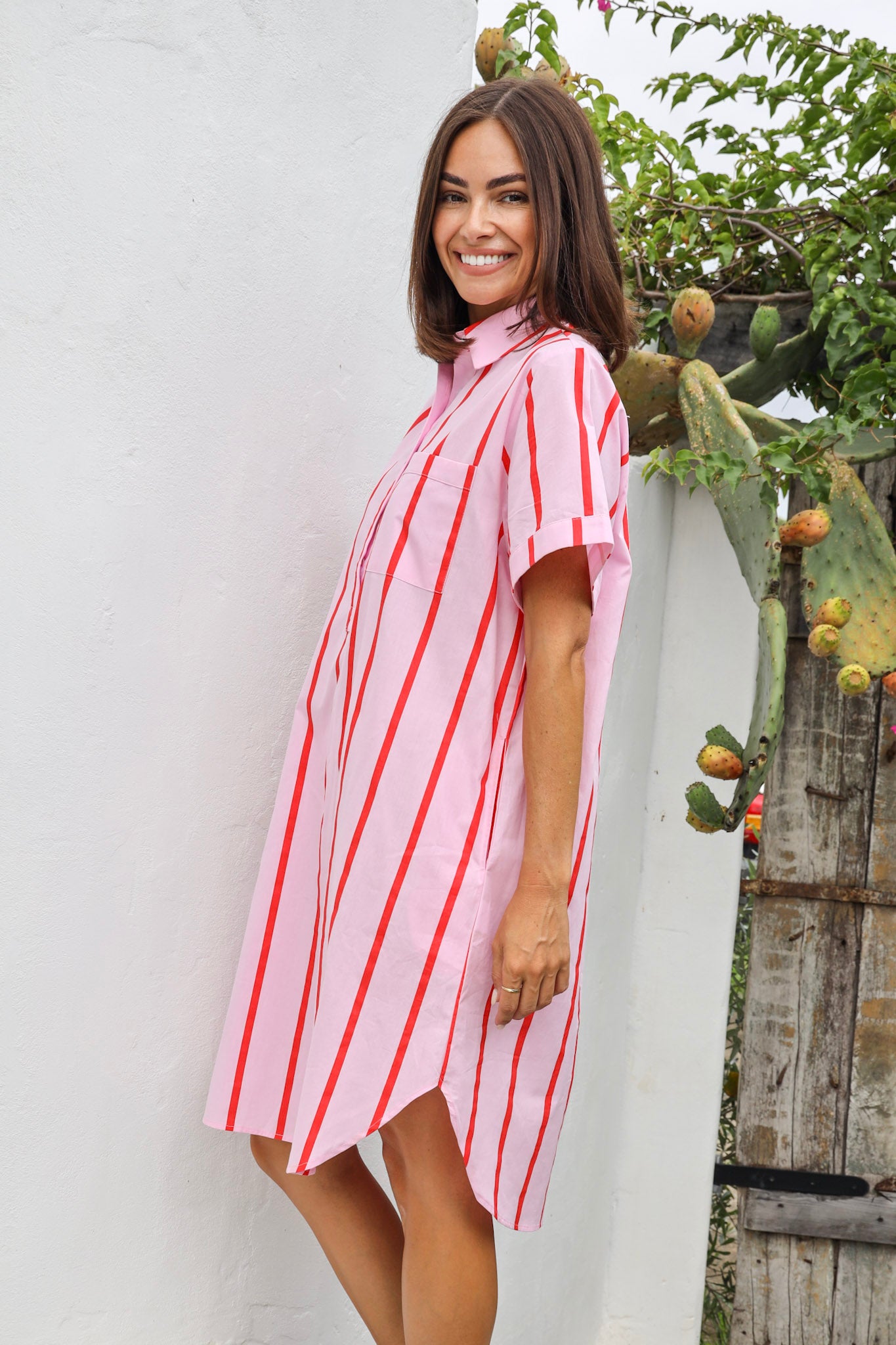 HEARTBREAKER STRIPE SHIRT DRESS