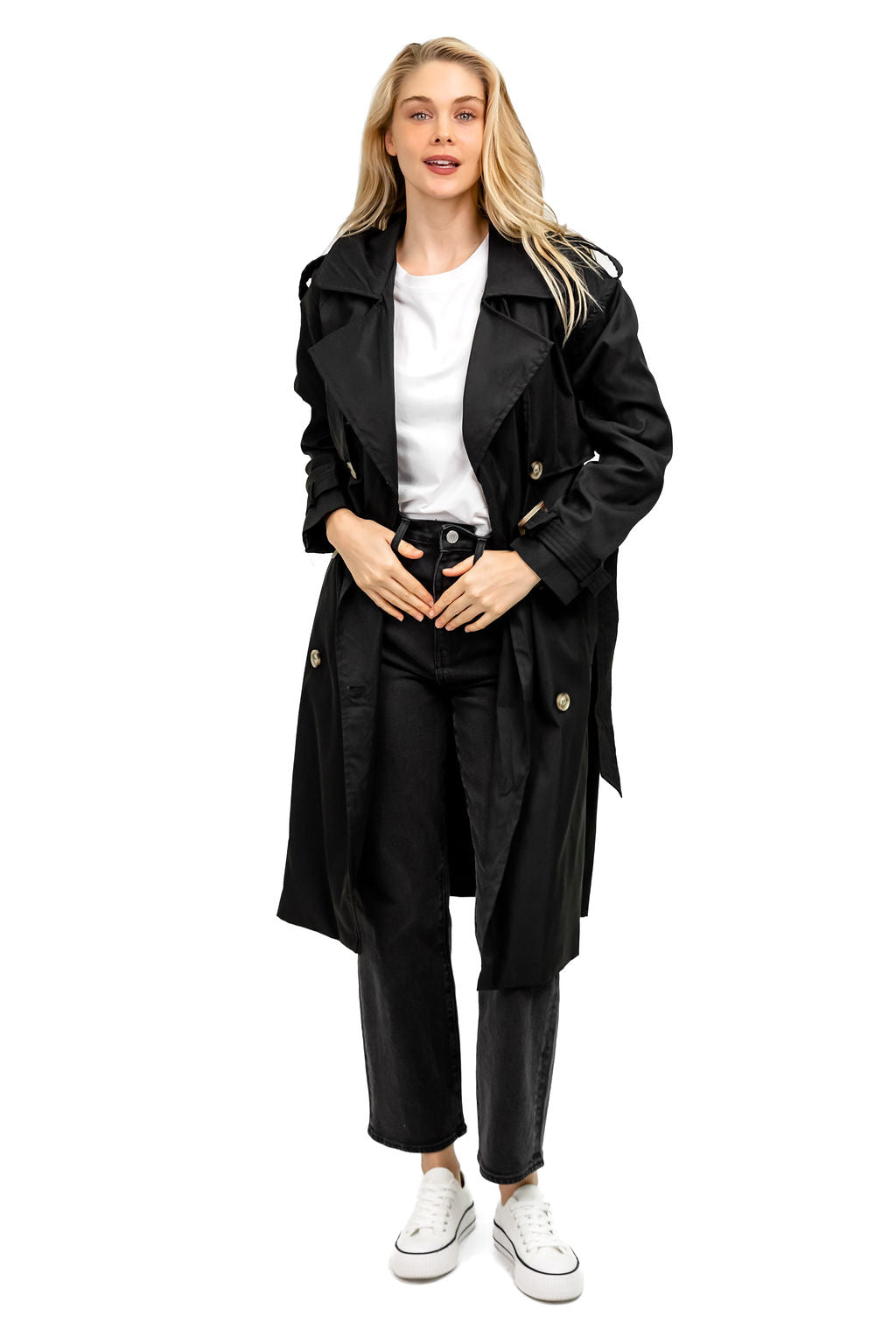 KATIE TRENCH COAT BLACK