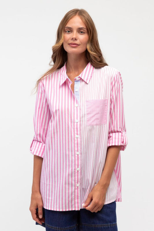 LINE UP COTTON SHIRT